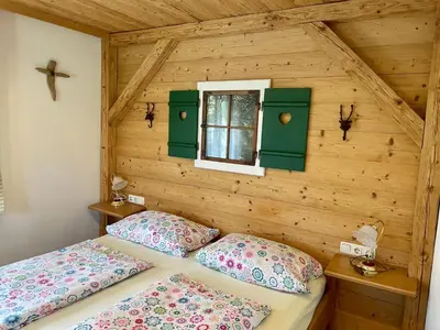 Ein Bett oder Betten in einem Zimmer der Unterkunft Gut im Schlag