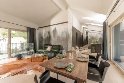 Ein Sitzbereich in der Unterkunft City Fischer Design Apartment