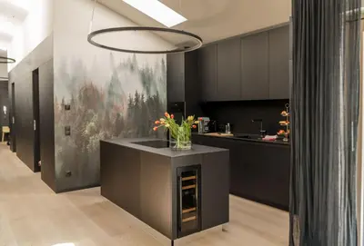 Küche/Küchenzeile in der Unterkunft City Fischer Design Apartment