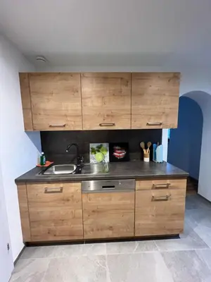 Küche/Küchenzeile in der Unterkunft Grünberg Apartments