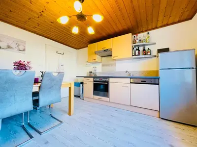 Küche/Küchenzeile in der Unterkunft Ferienwohnung Bosruckblick