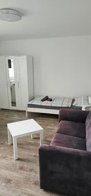 Ein Sitzbereich in der Unterkunft peter@home