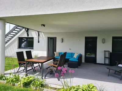 Ein Balkon oder eine Terrasse in der Unterkunft peter@home