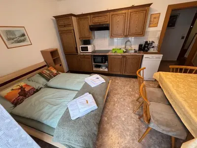 Küche/Küchenzeile in der Unterkunft Steinadler Apartments Quiet Location Garden, Private Parking Pet Friendly