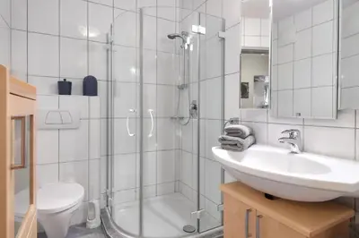 Ein Badezimmer in der Unterkunft Papagenoblick