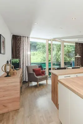 Ein Sitzbereich in der Unterkunft ALPINE Appartement 208 Schladming by globboard