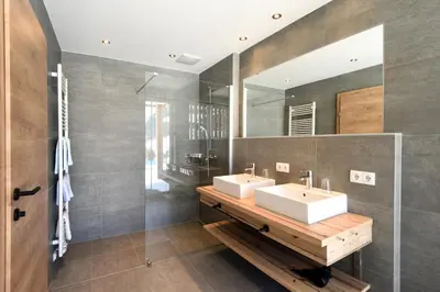 Ein Badezimmer in der Unterkunft Ferienhaus Urlpold