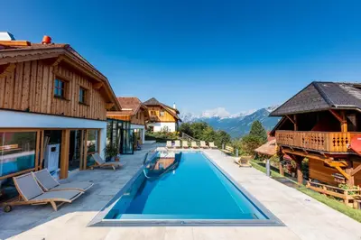 Der Swimmingpool an oder in der Nähe von Almresort Baumschlagerberg