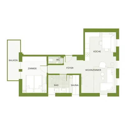 Grundriss der Unterkunft Thorbäck Gut - Apartments im Schlosserhaus