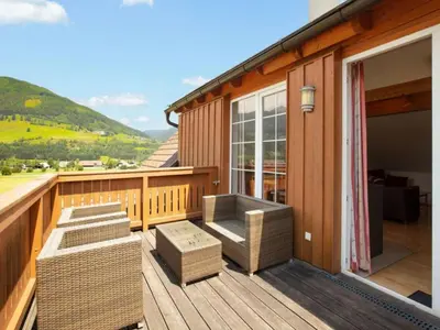 Ein allgemeiner Bergblick oder ein Berglick von der Ferienwohnung aus