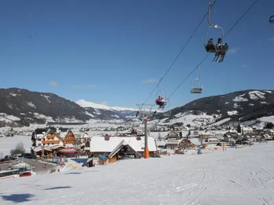 Apartment in Lungau, right next to the ski lift im Winter
