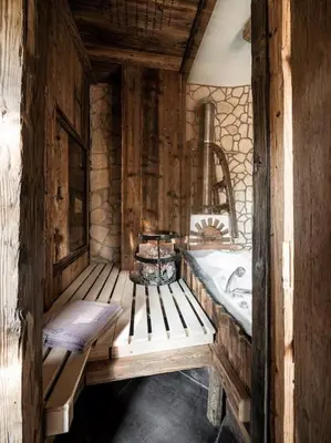 Ein Bett oder Betten in einem Zimmer der Unterkunft Romantik-Suite - Nationalpark Kalkalpen