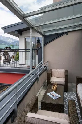 Ein Balkon oder eine Terrasse in der Unterkunft Apartment Bergwies