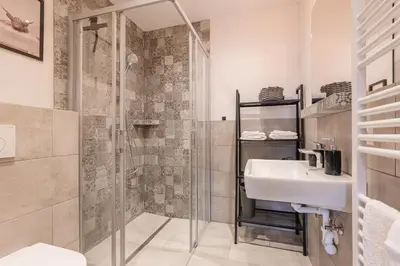 Ein Badezimmer in der Unterkunft Haus.1800