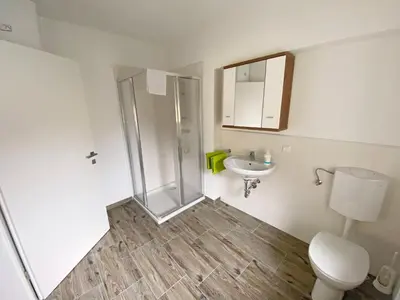 Ein Badezimmer in der Unterkunft Ferienwohnung in Seenähe!