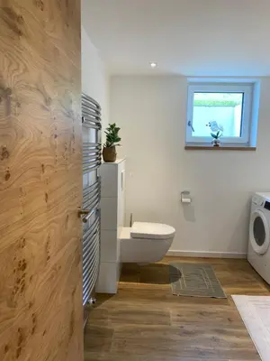 Ein Badezimmer in der Unterkunft Blaue Lagune