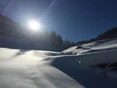Reithütte im Winter