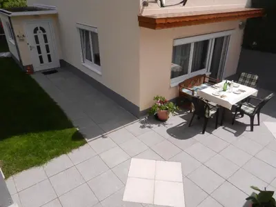 Ein Balkon oder eine Terrasse in der Unterkunft Apartment Hüttner