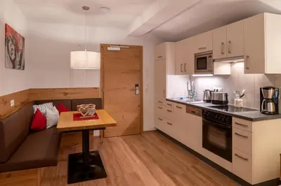 Küche/Küchenzeile in der Unterkunft Appartement Schattauer