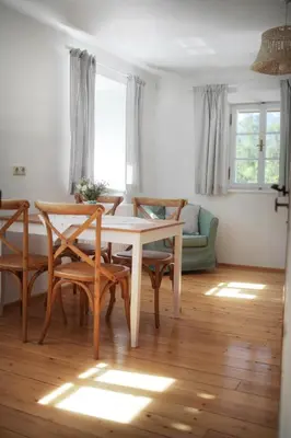 Ein Sitzbereich in der Unterkunft Branntweinhäusl