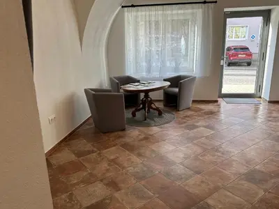 Ein Sitzbereich in der Unterkunft Ferienapartments 31erHaus