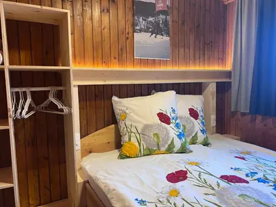 Ein Bett oder Betten in einem Zimmer der Unterkunft Ferienhäuser Gerhart