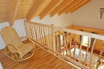 Ein Sitzbereich in der Unterkunft Ferienhaus Johanna
