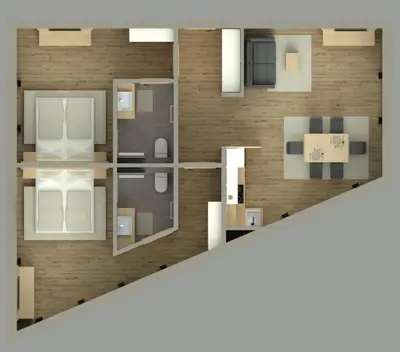Grundriss der Unterkunft MANGGEI-BAU Appartements und Studios
