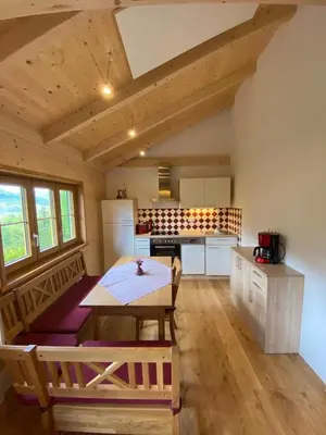 Küche/Küchenzeile in der Unterkunft Ferienhütte Sonnreith