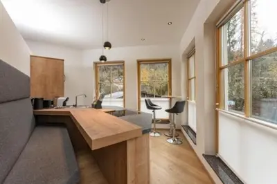 Ein Sitzbereich in der Unterkunft neues Studio Appartement M&M