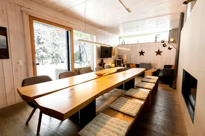 Ein Sitzbereich in der Unterkunft Designferienhaus Altenmarkt Zauchensee