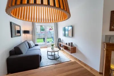 Ein Sitzbereich in der Unterkunft Garten-Appartement Ski&Nature 