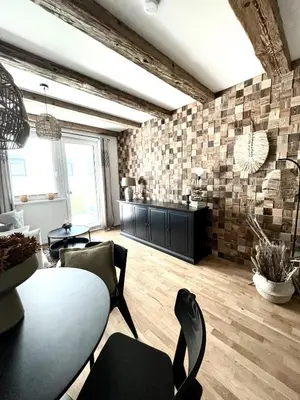 Ein Sitzbereich in der Unterkunft Bergzeit by Alpenidyll Apartments