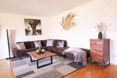 Ein Sitzbereich in der Unterkunft Naturtalente Berghaus - Apartment 2