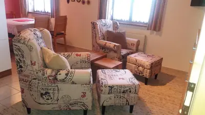 Ein Sitzbereich in der Unterkunft Haus Johanna