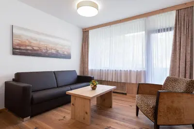 Ein Sitzbereich in der Unterkunft Appartement Krippenstein mit Indoorpool und Sauna