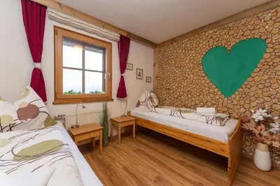Ein Bett oder Betten in einem Zimmer der Unterkunft Hauskitz