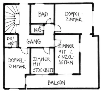 Grundriss der Unterkunft Haus Grader