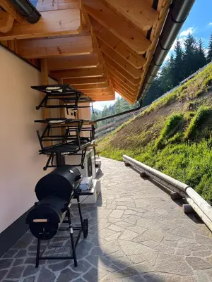 Ein Balkon oder eine Terrasse in der Unterkunft Reiterbauer Chalet