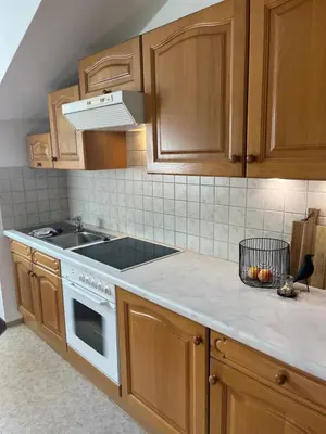 Küche/Küchenzeile in der Unterkunft Appartement Stahlhammer