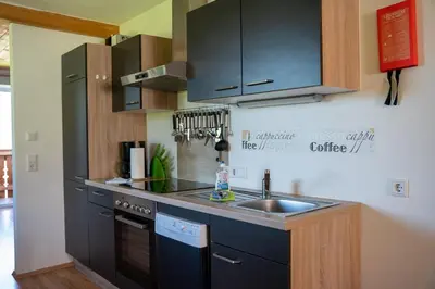 Küche/Küchenzeile in der Unterkunft Rindis Platzl Apartmenthaus