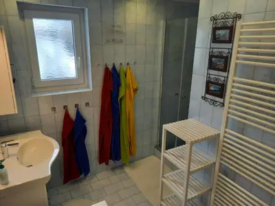 Ein Badezimmer in der Unterkunft Ferienwohnung Marlene