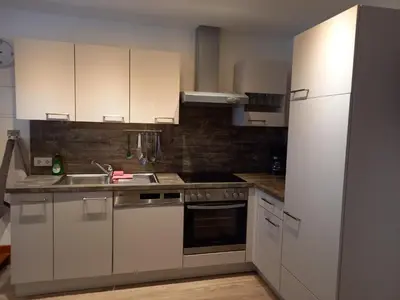 Küche/Küchenzeile in der Unterkunft Ferienwohnung Marlene