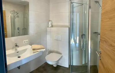 Ein Badezimmer in der Unterkunft Haus Seiwald, Haid 18