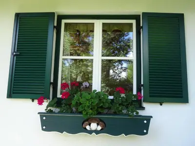 Ein Garten an der Unterkunft Haus Schrei