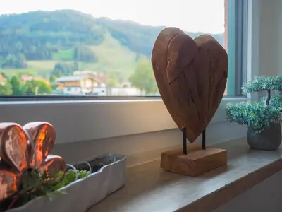 Ein allgemeiner Bergblick oder ein Berglick von der Ferienwohnung aus