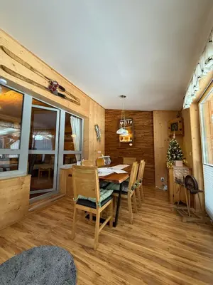 Ein Sitzbereich in der Unterkunft Ferienhaus Messner