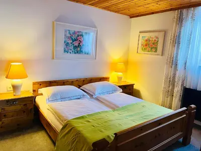 Ein Bett oder Betten in einem Zimmer der Unterkunft Landhaus Lamm