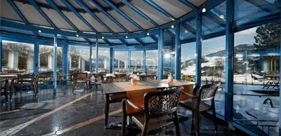 Ein Restaurant oder anderes Speiselokal in der Unterkunft Sportpension Alpenrose