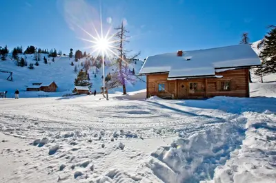 Galsterbergalm Jagdhütte im Winter